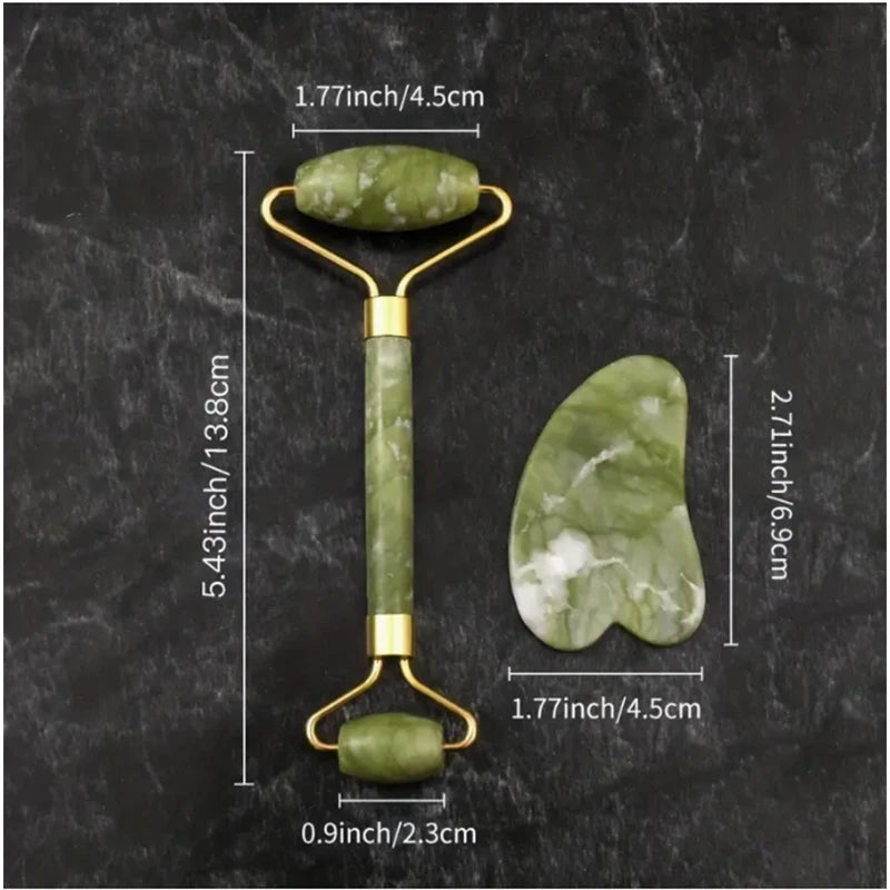 Natural Jade Scraping Board Roller Massager