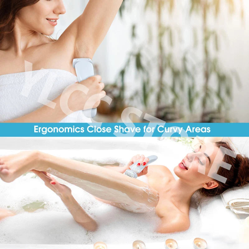 Face Shavers Hair Removal for Underarms Legs Ladies Body Trimmer IPX7 Waterproof