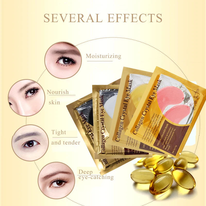 Máscara cristal olhos colágeno reduz inchaço
