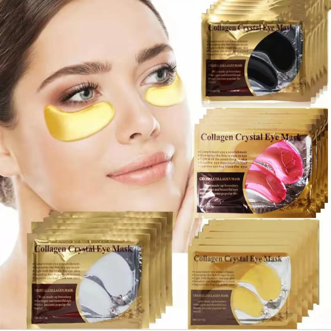 Máscara olhos colágeno ouro 20 peças anti-olheiras
