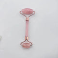 Rose Quartz Powder Crystal Jade Roller Massage Spa Pink Face