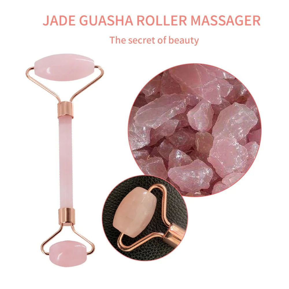 Benefícios do roller facial de quartzo rosa
