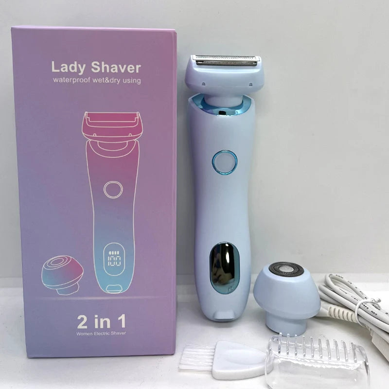 Face Shavers Hair Removal for Underarms Legs Ladies Body Trimmer IPX7 Waterproof